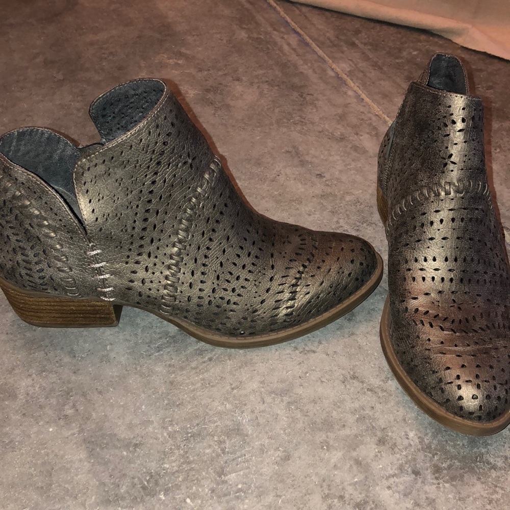 Metallic booties